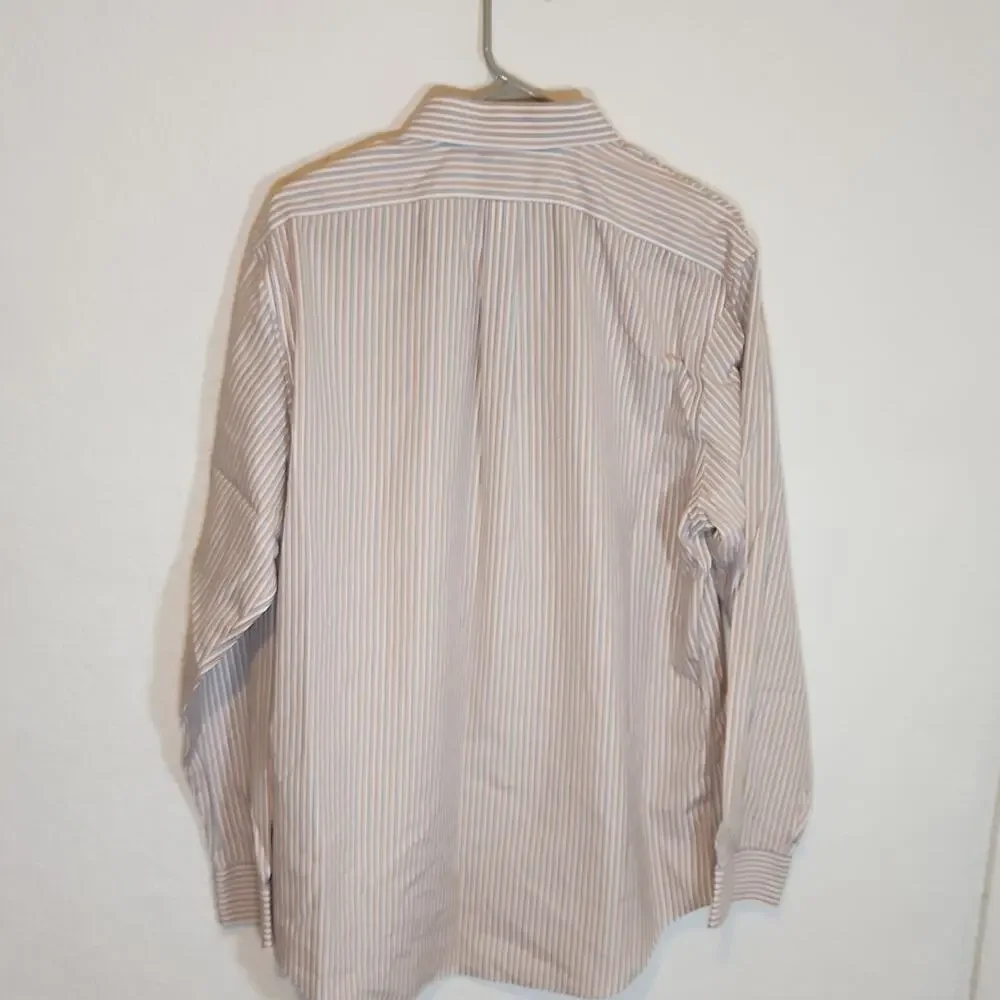 Banana Republic Non-Iron Classic Fit Striped Men's Dress Shirt 16-16.5 L